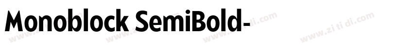 Monoblock SemiBold字体转换 Monoblock SemiBold字体转换